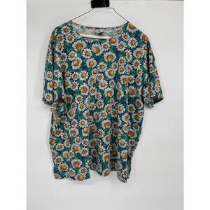 Vintage 90s KWBL LOS ANGELES Adult T-Shirt Art Daisy All over Print No size